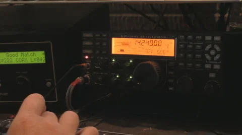Ham Radio Equipment Close up - HD1080 Stock Footage