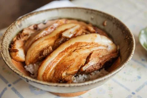 Ham with rice Stock Photos