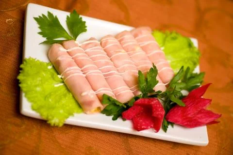 Ham rolls Stock Photos