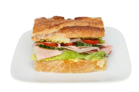 Ham salad roll Stock Photos
