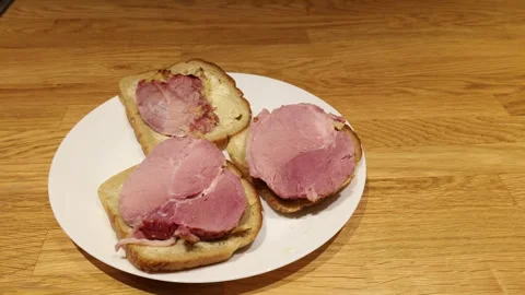Ham sandwich. Stock Footage 304630828