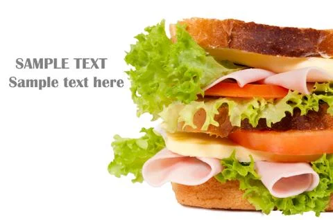 Ham sandwich Stock Illustration