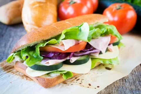 Ham sandwich Stock Photos