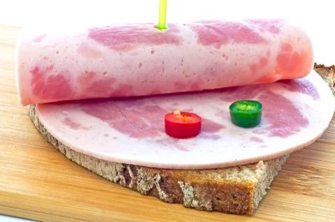 Ham sausage Stock Photos