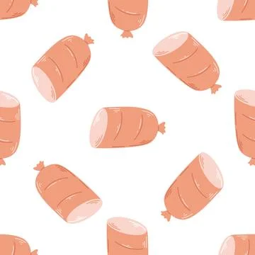 Ham seamless random pattern vector illustration Stock Illustration