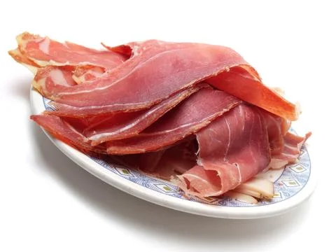 Ham slices Stock Photos