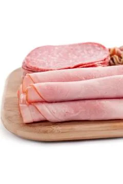 Ham slices Stock Photos