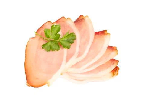 Ham slices Stockfoto's