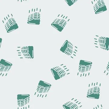 Ham smoked glyph vector seamless pattern Stock Illustration