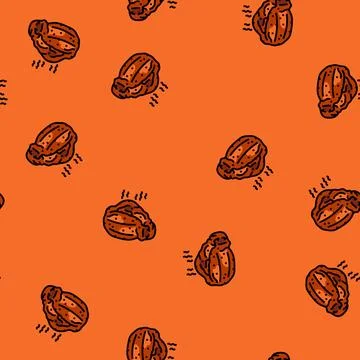 Ham smoked vector seamless pattern Stock Illustration
