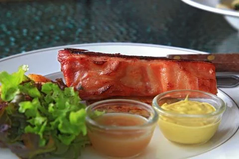 Ham steak Stock Photos