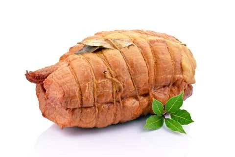 Ham on a white background Stock Photos