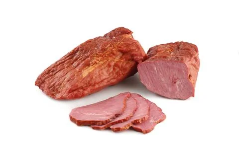 Ham on a white background Stock Photos