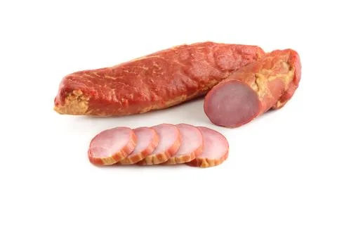 Ham on a white background Stock Photos