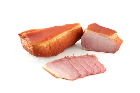 Ham on a white background Stock Photos