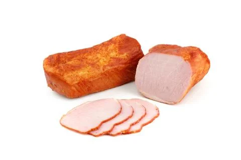 Ham on a white background Stock Photos
