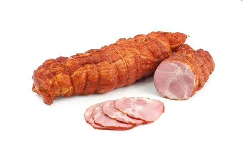 Ham on a white background Stock Photos