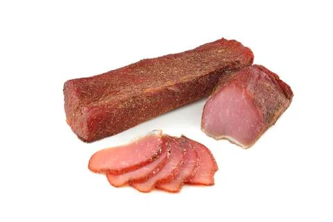 Ham on a white background Stock Photos