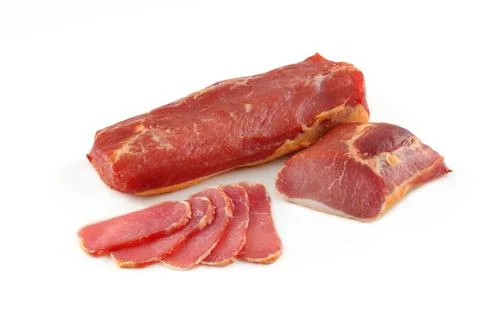 Ham on a white background Stock Photos