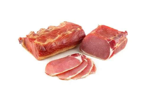Ham on a white background Stock Photos