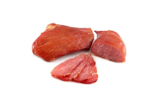 Ham on a white background Stock Photos