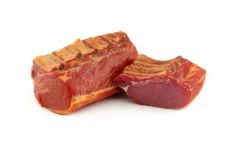 Ham on a white background Stock Photos