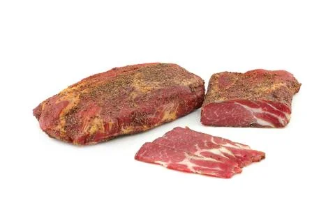 Ham on a white background Stock Photos