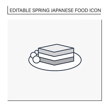 Hamachi line icon Stock Illustration