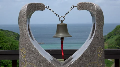 Hamanoura Rice Terraces Lover's Sanctuary Bell, Saga Prefecture, Genkai Town Видео 330810341