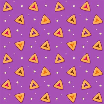 Hamantash Purim pattern Stock Illustration