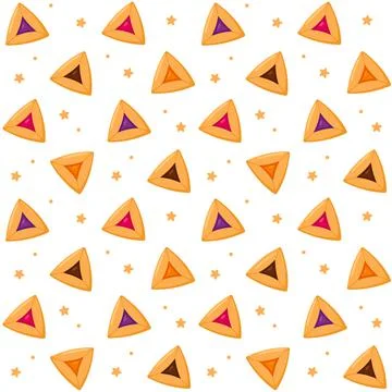 Hamantash Purim pattern Stock Illustration
