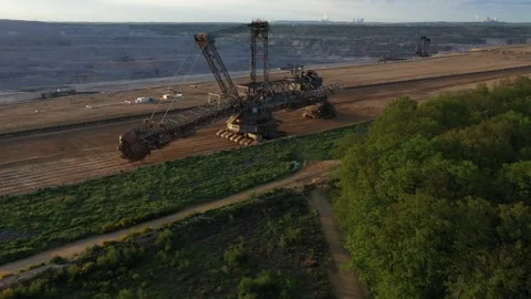 Hambach lignite opencast mine Stock Footage 154765886