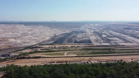 Hambach opencast lignite mine in the Rhenish lignite mining area near Düren Stock Footage 197820144
