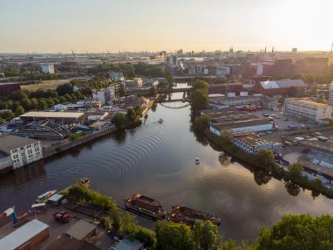 Hambuger Canals Stock Photos