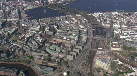 Hamburg aerial 스톡 동영상 65433387