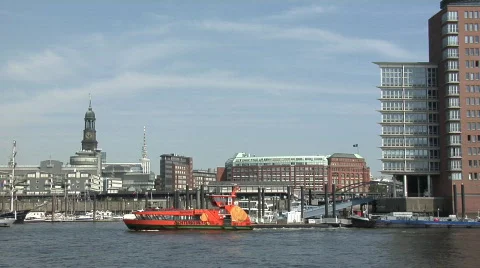 Hamburg Cityscape Stock Footage