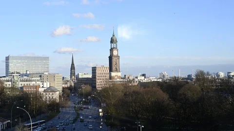 Hamburg Cityscape Timelapse 스톡 동영상 127207168