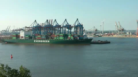 Hamburg - Container terminal Stock Footage 11401217