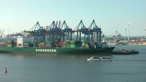 Hamburg, Container terminal Stock Footage 11401366