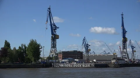 Hamburg, Dock Elbe 17 Stock Footage 109321423
