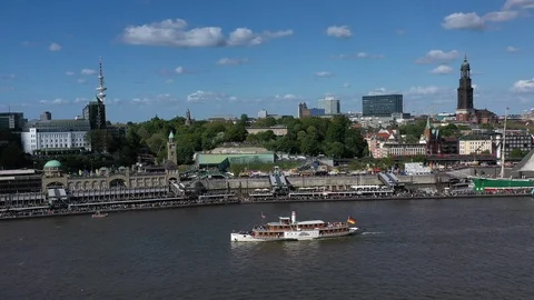 Hamburg Elbe Stock Footage 108042329