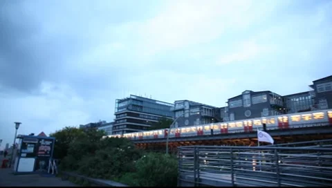 Hamburg fast train metro Stock Footage 8687792