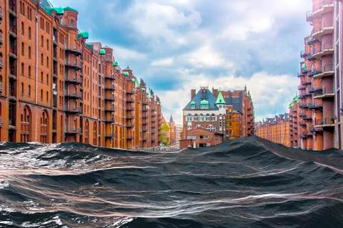 Hamburg in the Future Stock Photos