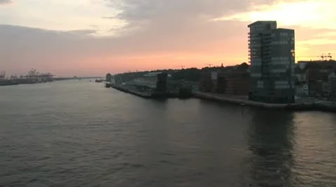 Hamburg, Germany, Sail Away Time Lapse Stock Footage