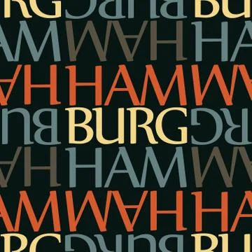 Hamburg, Germany seamless pattern Stock Illustration
