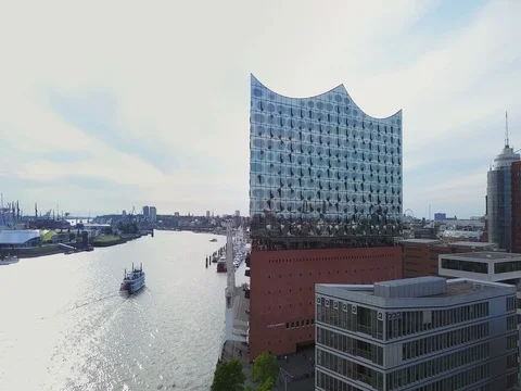 Hamburg Hafencity Aerial View 스톡 동영상 78940887