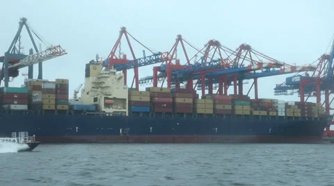 Hamburg Harbor Stock Footage 29190213