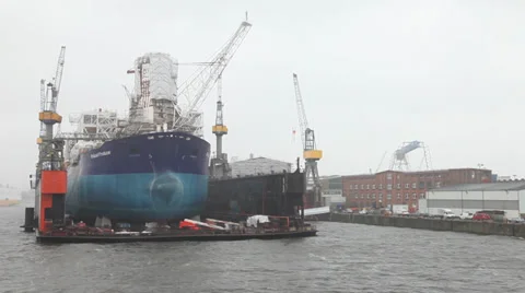Hamburg Harbor Stock Footage 29191651
