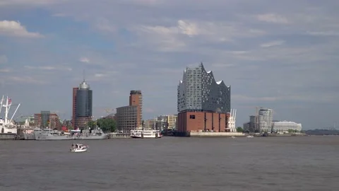 Hamburg harbor timelapse Stock Footage 132143293