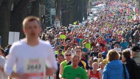 Hamburg Marathon Stock Footage 94086932